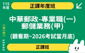 115商品名稱圖-正課年度班_中華郵政-專業職(一)-郵儲業務(甲)