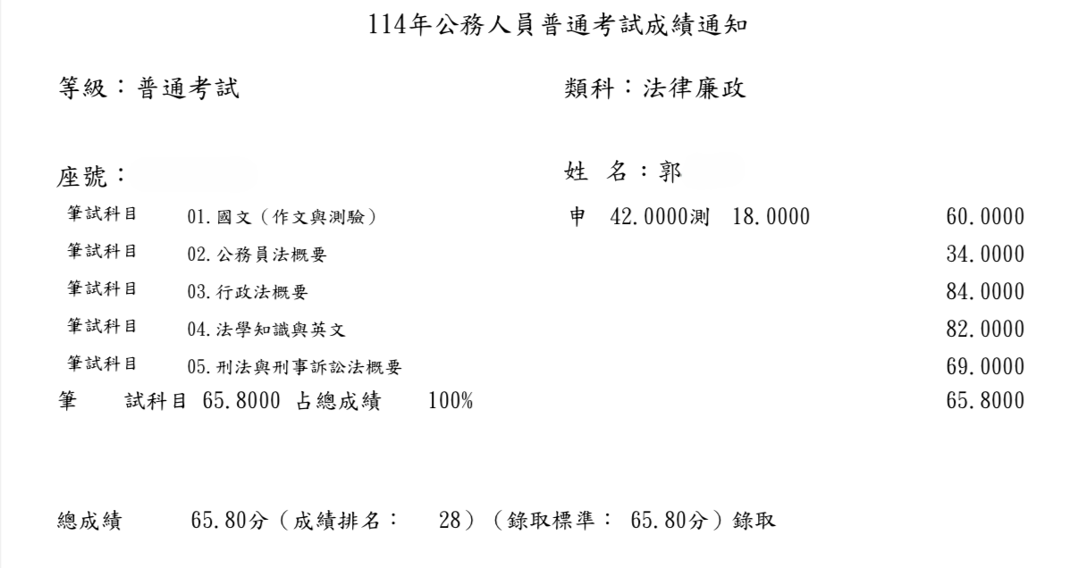 114普考法律廉政-郭OO