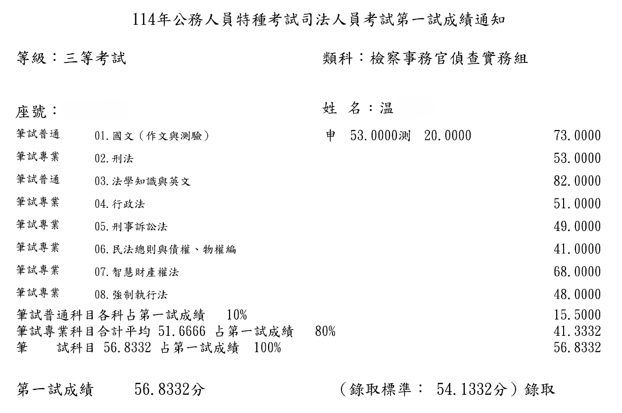 114司特檢事官-温OO