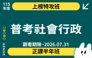 115商品名稱圖-上榜特攻班_普考社會行政