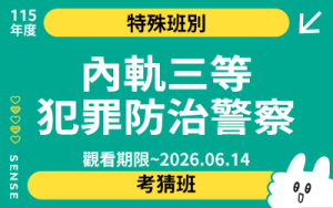 115商品名稱圖-特殊班別-考猜班_內軌三等犯罪防治警察_0